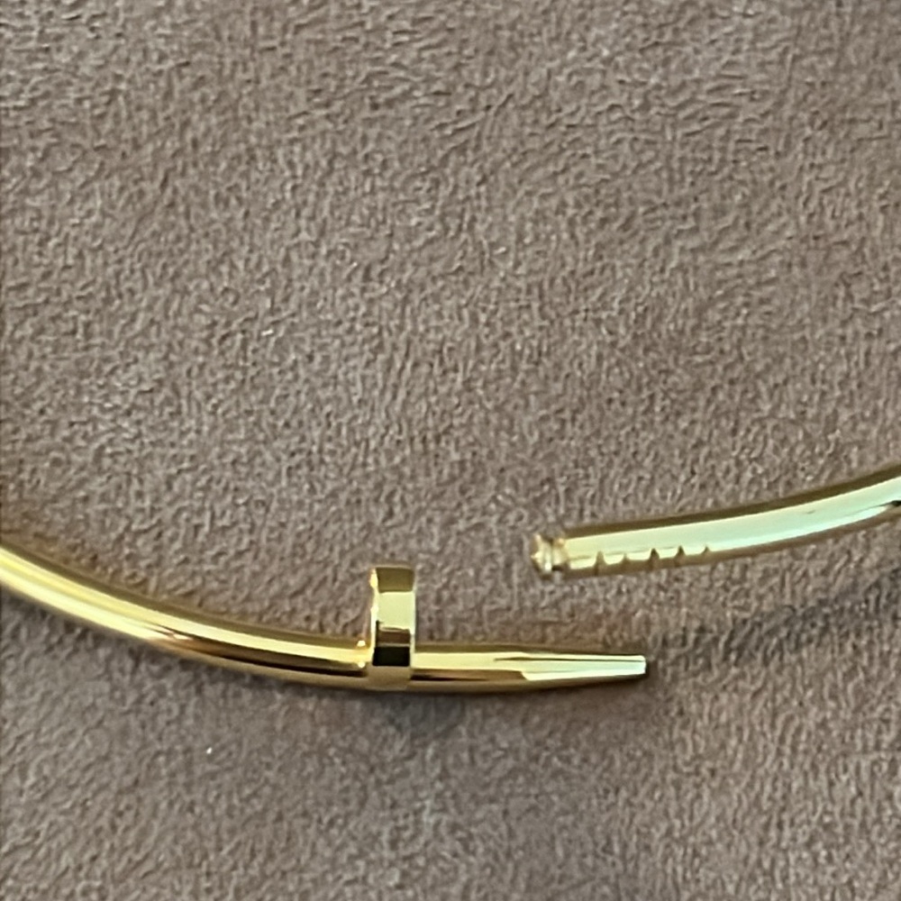 Gold Plated Contemporary Nail Necklace- New - Picture 7 of 12